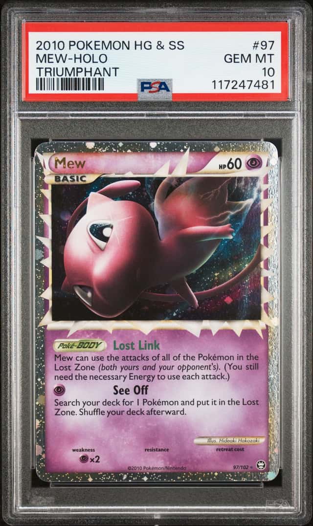 2010 Pokemon Heartgold and Soulsilver Triumphant Holo Mew #97