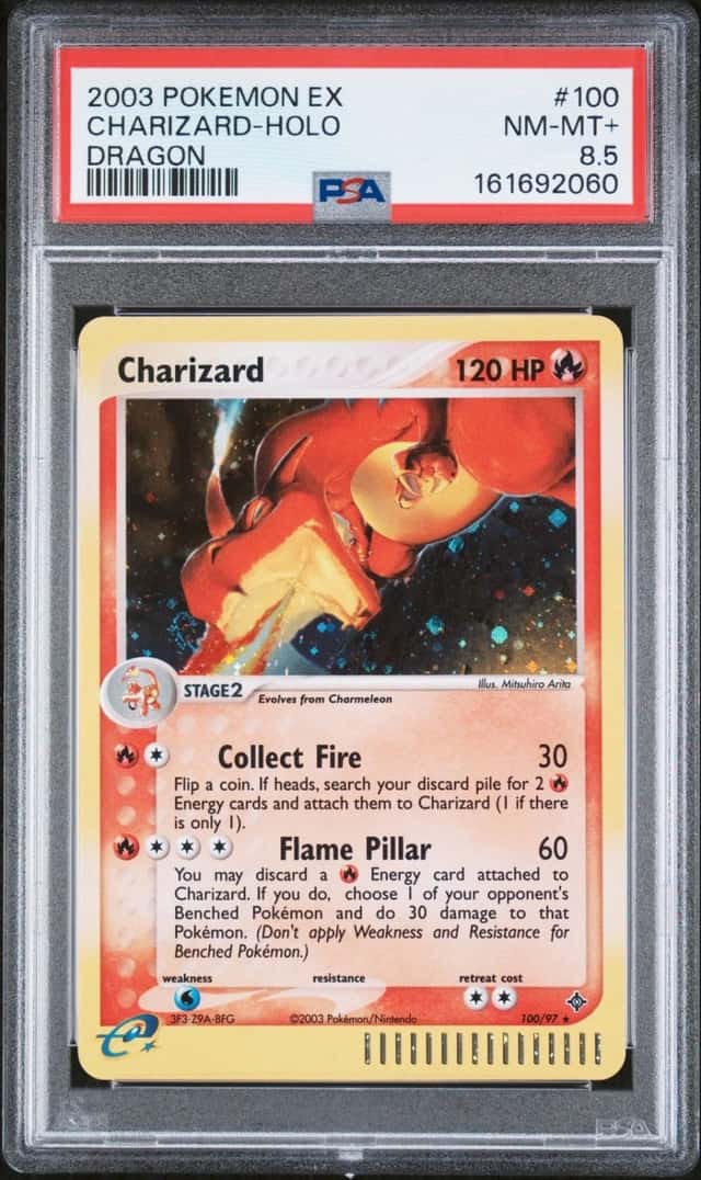 2003 POKEMON EX DRAGON #100 CHARIZARD-HOLO PSA 8.5