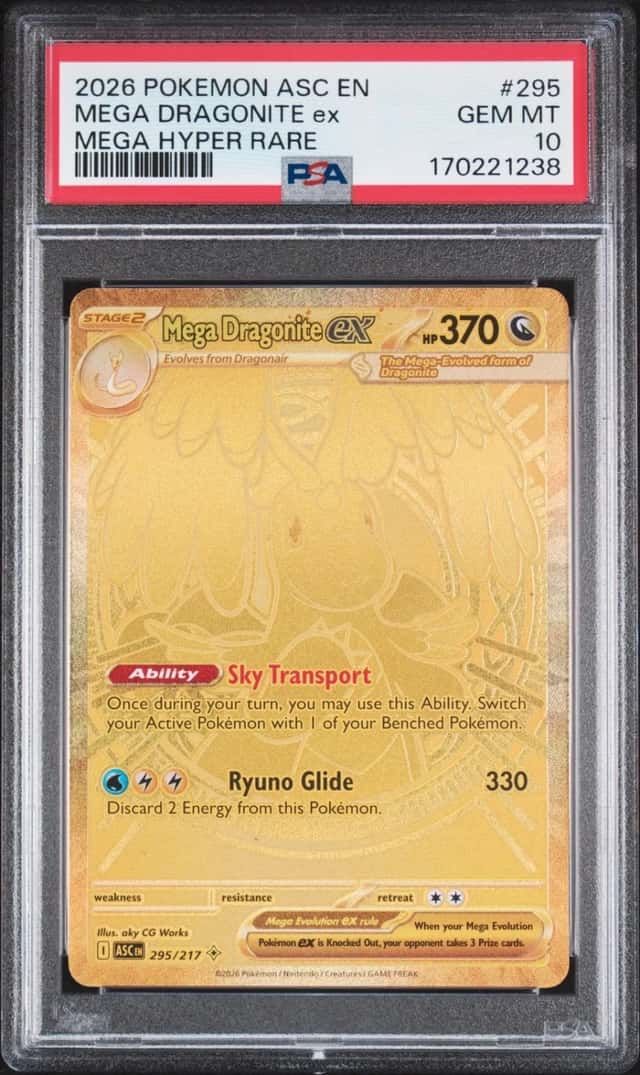 2026 POKEMON ASC EN-ASCENDED HEROES MEGA HYPER RARE MEGA DRAGONITE EX PSA 10