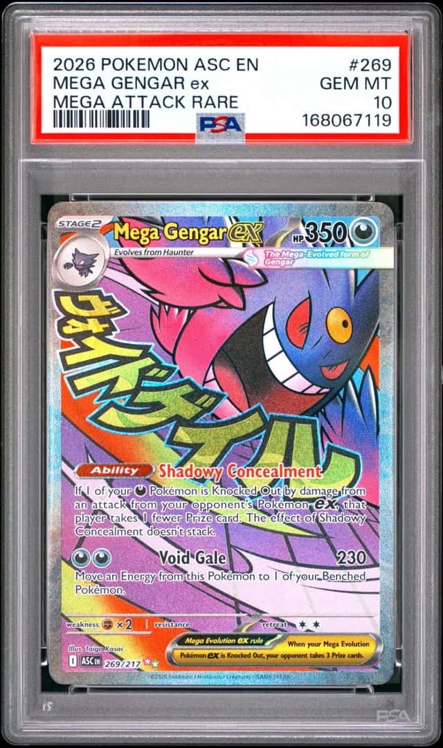 2026 POKEMON ASC EN-ASCENDED HEROES MEGA ATTACK RARE #269 MEGA GENGAR EX PSA 10
