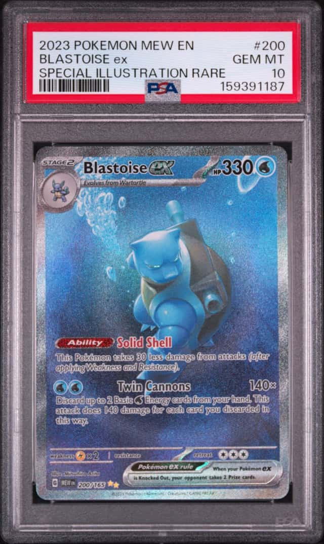 2023 Pokemon SV 151 Blastoise ex Special Illustration Rare #200/165 PSA 10