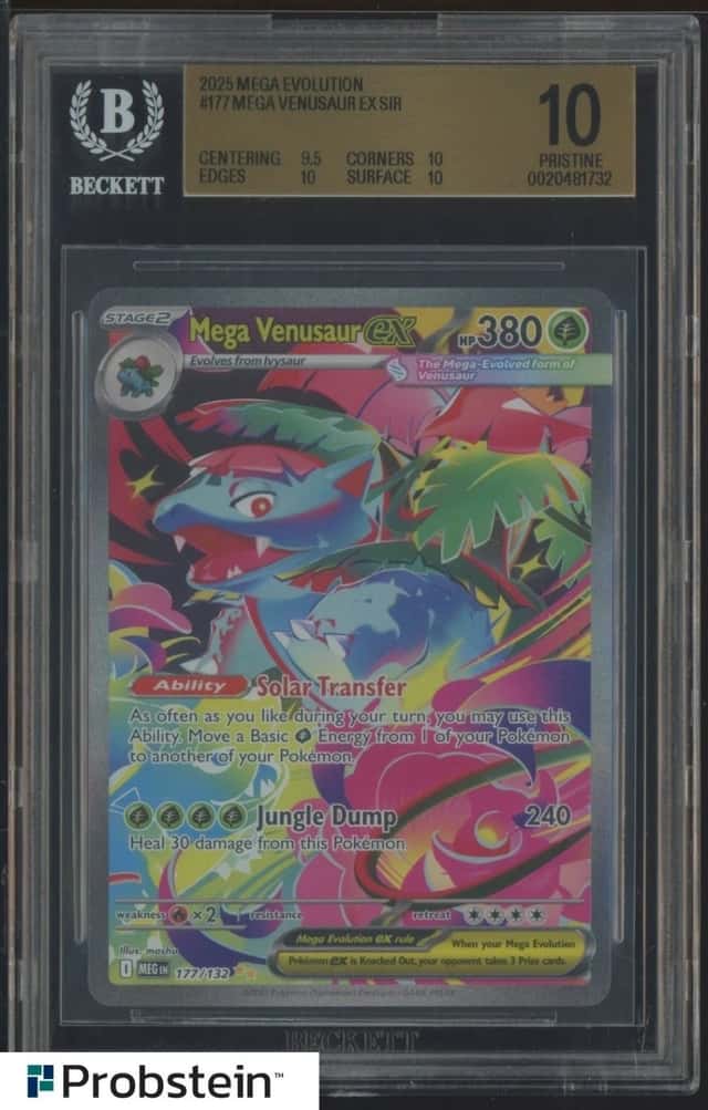 2025 Pokemon Mega Evolution #177 Mega Venusaur Ex SIR BGS 10 PRISTINE