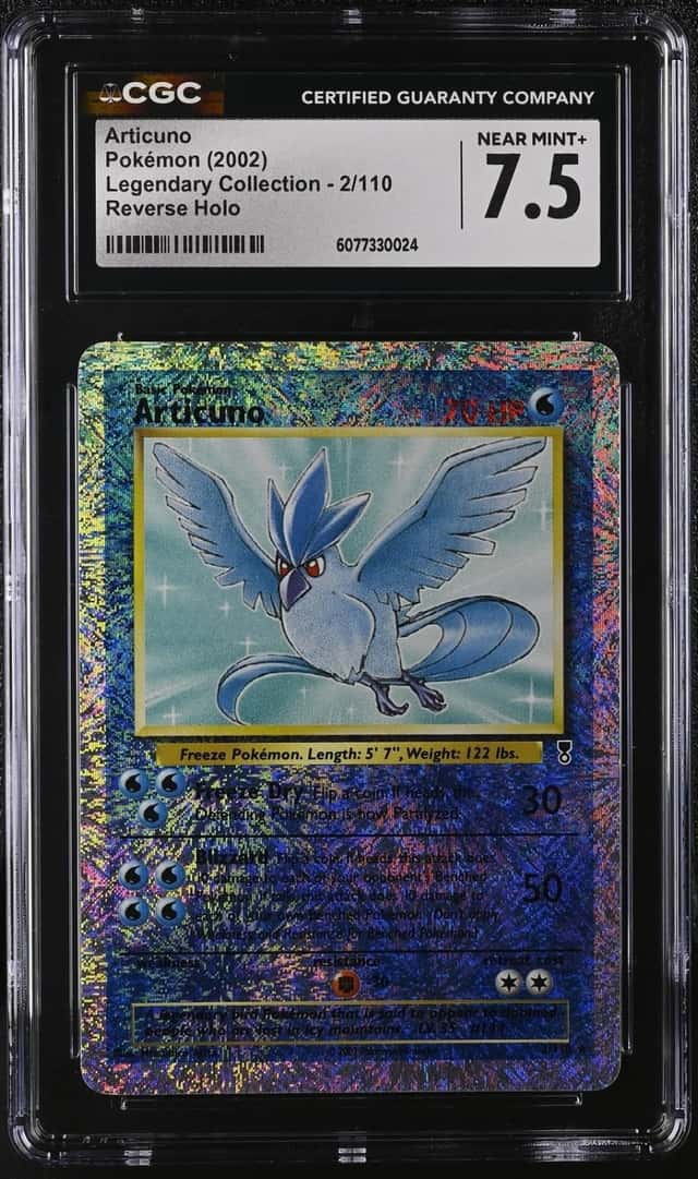 Articuno 2/110 Reverse Holo Legendary Collection Pokemon CGC 7.5 Near Mint+