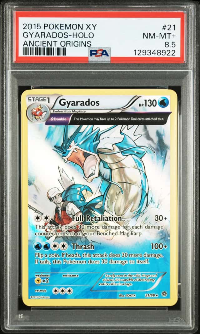 2015 Pokemon XY Ancient Origins 21/98 Gyarados Holo PSA 8.5