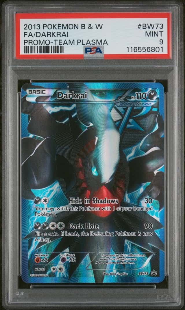DARKRAI BW73 PSA 9 PROMO 2013 POKEMON BLACK & WHITE TEAM PLASMA 🔹