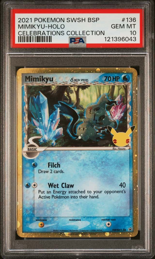 Pokemon SWSH Black Star Promos Mimikyu  2021 #SWSH136 PSA 10 GEM MINT
