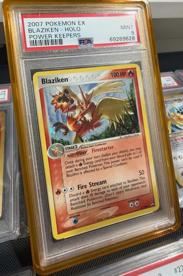 Pokemon TCG #5 Blaziken 5/108 Power Keepers Holo PSA 9 Low Pop Vintage W/ Guard
