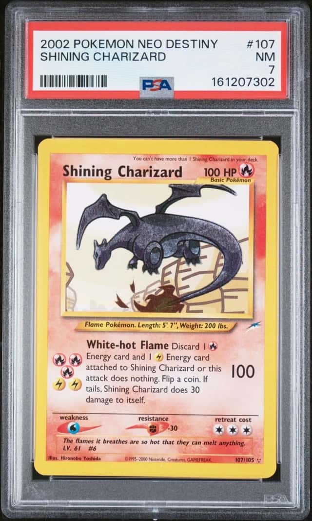2002 POKEMON NEO DESTINY  #107 SHINING CHARIZARD  NM PSA 7