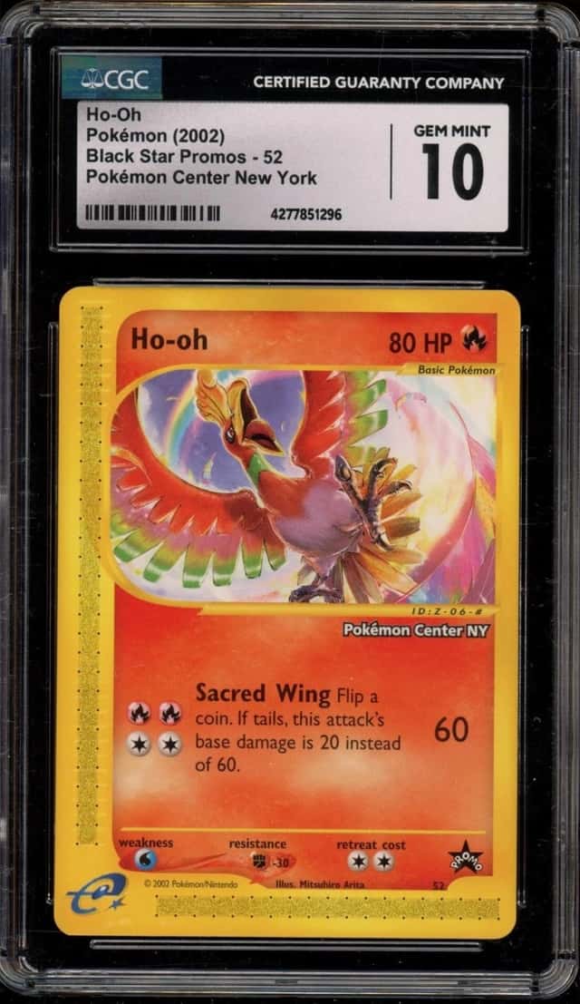 Pokemon Ho-Oh Black Star Promos 52 Pokemon Center New York CGC 10 Gem Mint