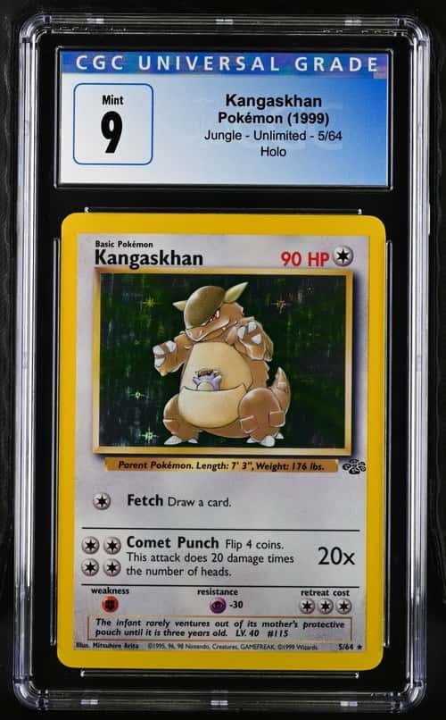 Pokemon Kangaskhan Jungle Unlimited 5/64 Holo Rare CGC Grade 9 (1999)