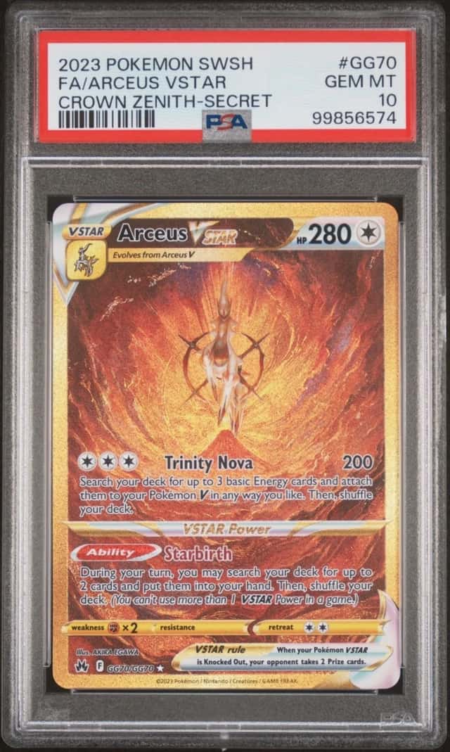 2023 Pokemon TCG Arceus VSTAR Crown Zenith GG70/GG70 Full Art Holo EN PSA 10