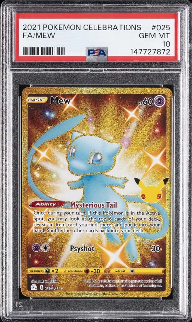 2021 POKEMON CELEBRATIONS #025 FULL ART/MEW PSA 10