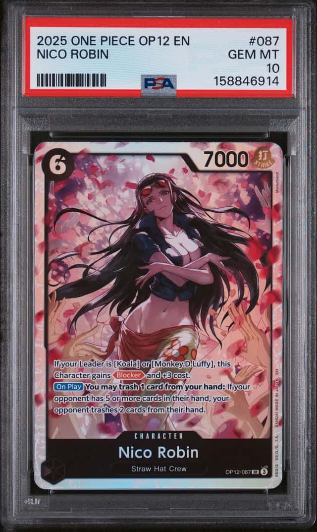 PSA 10 Nico Robin OP12-087 Legacy of the Master Foil
