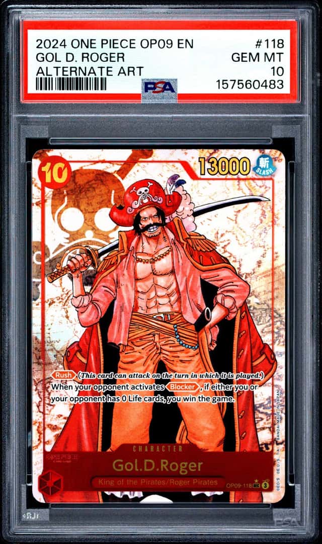 Gol D. Roger 118 Alternate Art One Piece PSA 10