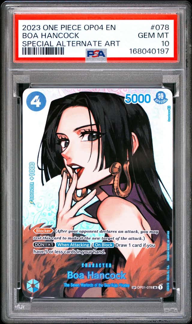 2023 ONE PIECE BOA HANCOCK SPECIAL ALT ART KINGDOMS OF INTRIGUE #OP04-078 PSA 10