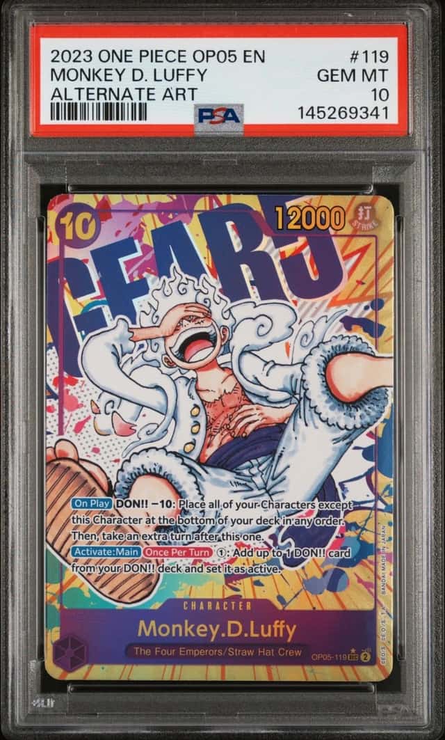 2023 ONE PIECE OP05-AWAKENING OF THE NEW ERA ALT ART MONKEY D. LUFFY PSA 10