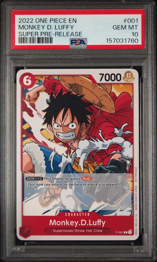 2022 One Piece Promo Super Pre-Release #001 Monkey D. Luffy PSA 10
