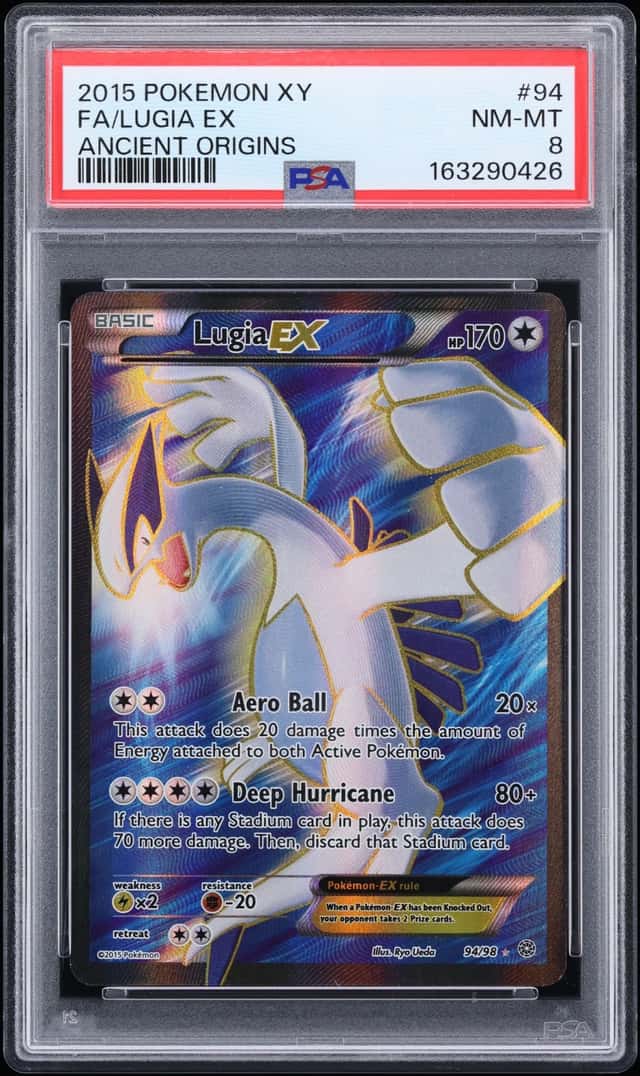 2015 Pokemon XY Ancient Origins Full Art Lugia EX #94 PSA 8 NM-MT