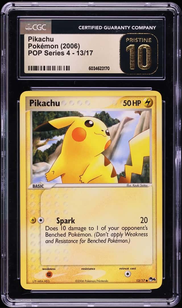 2006 Pokemon EX POP Series 4 Pikachu #13 CGC 10 PRISTINE