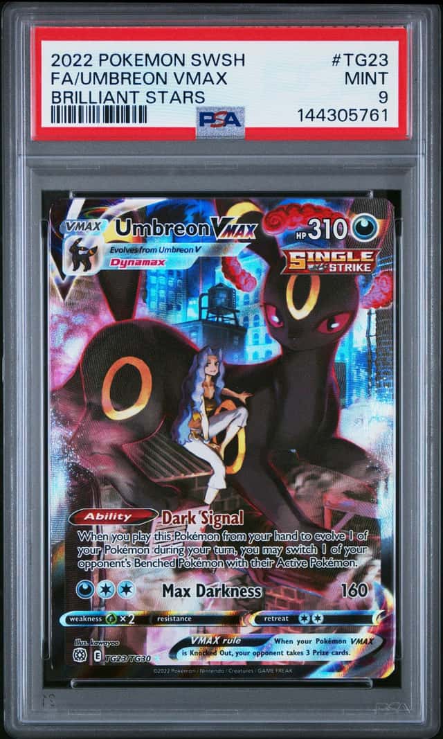 2022 POKEMON SWSH BRILLIANT STARS #TG16/TG30 UMBREON VMAX TRAINER GALLERY SEC