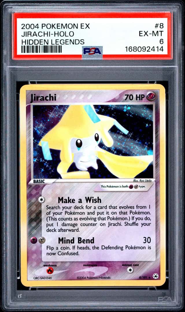 2004 POKEMON EX HIDDEN LEGENDS #8 JIRACHI-HOLO PSA 6