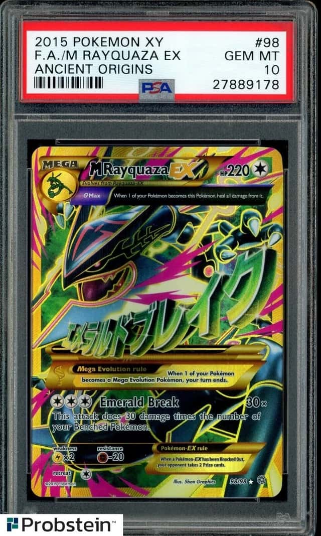 2015 Pokemon XY Ancient Origins #98 FA/ M Rayquaza Ex PSA 10 GEM MINT