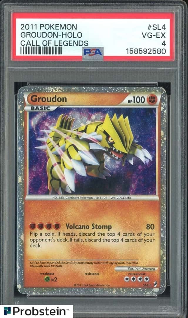 2011 POKEMON CALL OF LEGENDS #SL4 GROUDON HOLO PSA 4 VG-EX