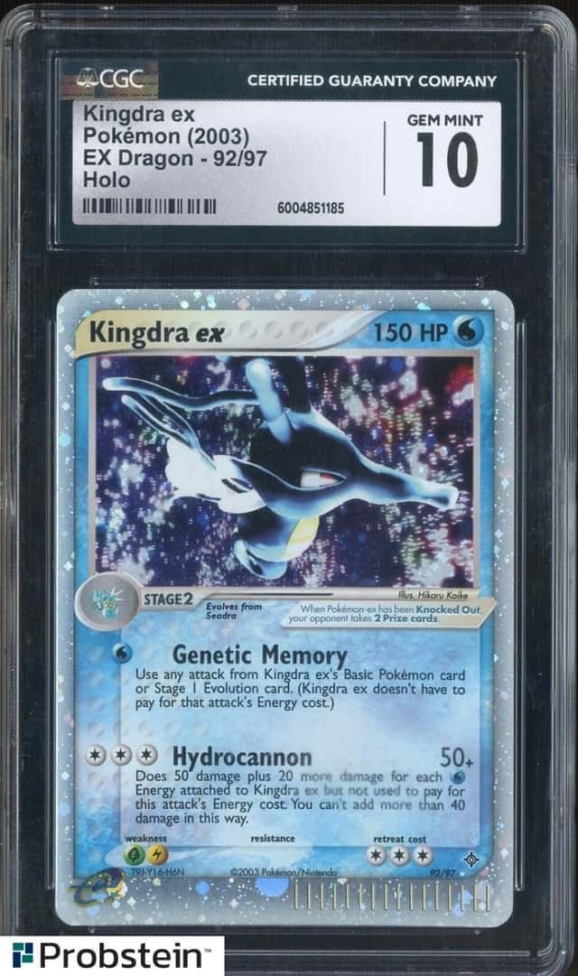2003 Pokemon Ex Dragon #92/97 Kingdra Ex Holo CGC 10 GEM MINT