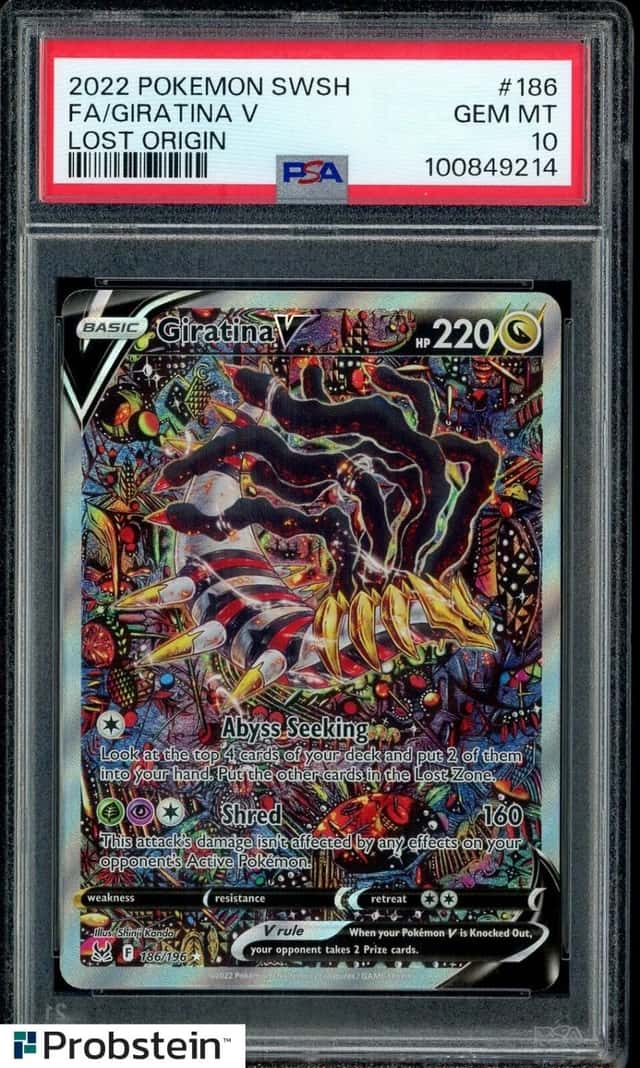 2022 Pokemon SWSH Lost Origin #186 FA Giratina V PSA 10 GEM MINT