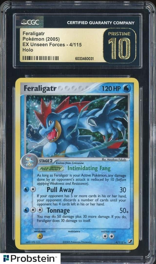 2005 Pokemon Ex Unseen Forces #4/115 Feraligatr Holo CGC 10 PRISTINE