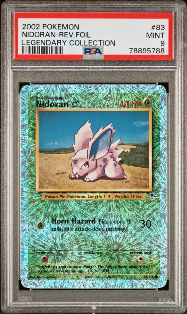 2002 POKEMON NIDORAN-REV.FOIL LEGENDARY COLLECTION #83 PSA 9
