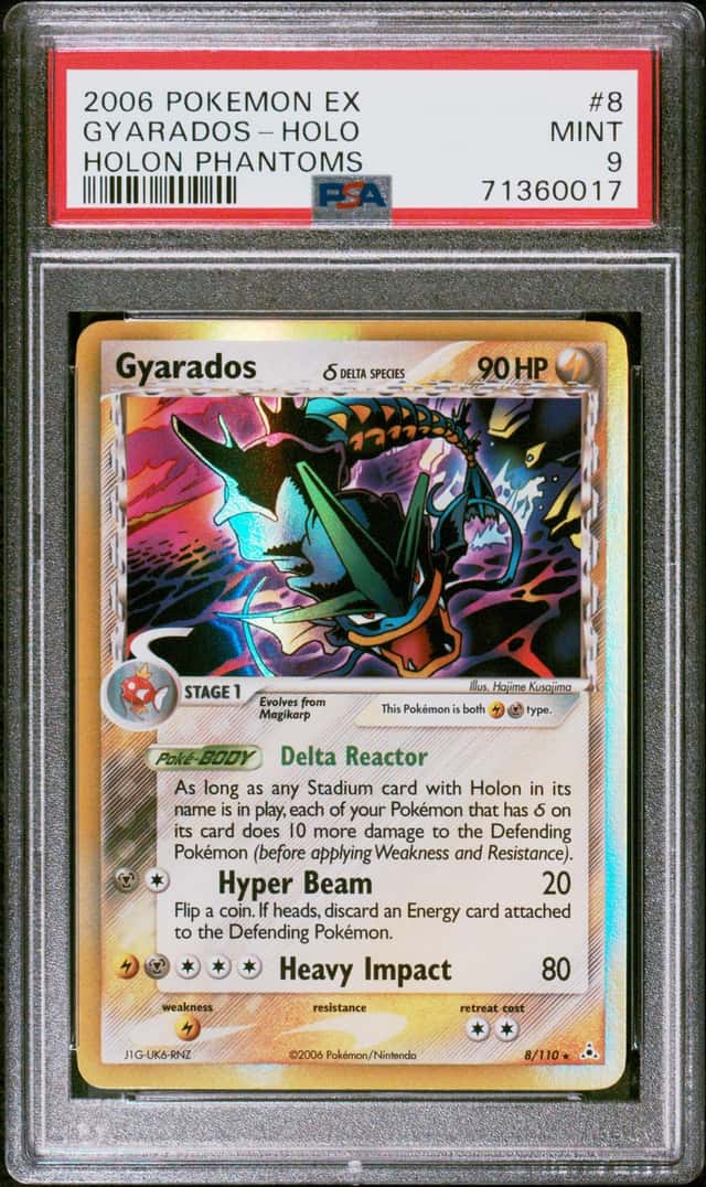 2006 POKEMON GYARADOS-HOLO EX HOLON PHANTOMS  #8 PSA 9