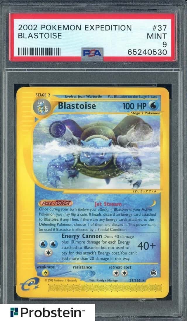 2002 Pokemon Expedition #37/165 Blastoise PSA 9 MINT