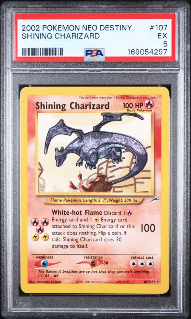 POKEMON SHINING CHARIZARD 2002 NEO DESTINY #107 PSA 5