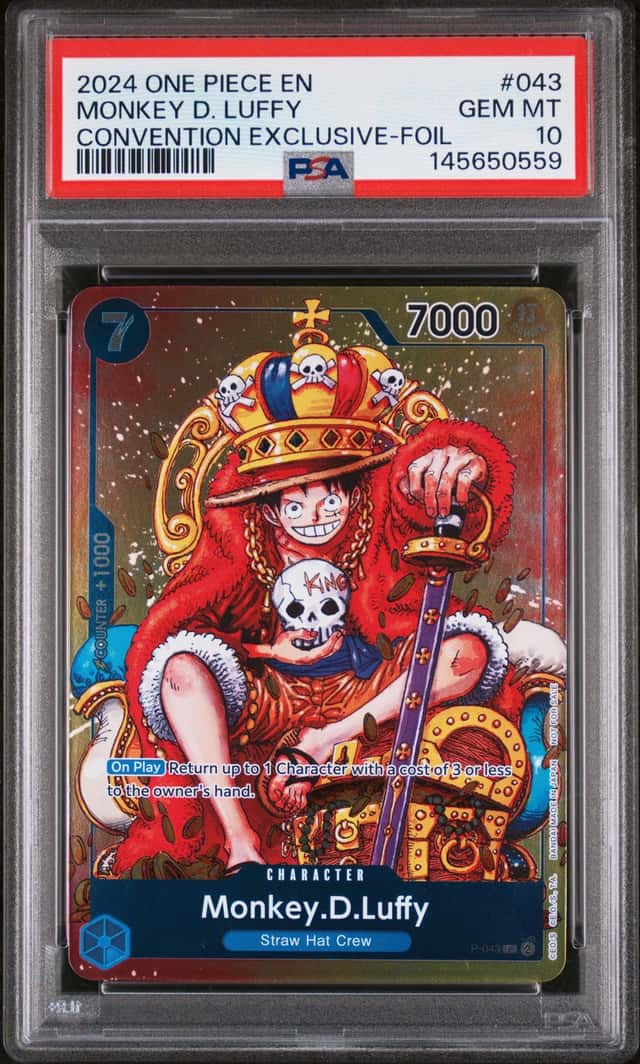 2024 One Piece Convention Exclusive Foil Monkey D. Luffy Promo #P-043 PSA 10