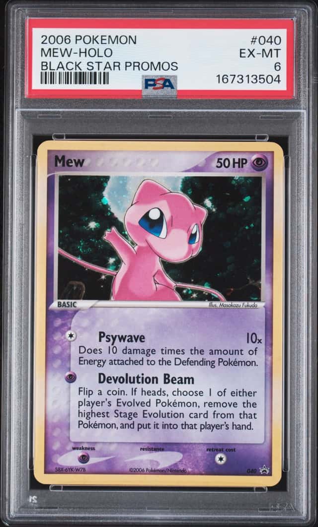 2006 Pokemon Black Star Promos Mew Holo Promo #040  — (PSA 6) NEW CERT