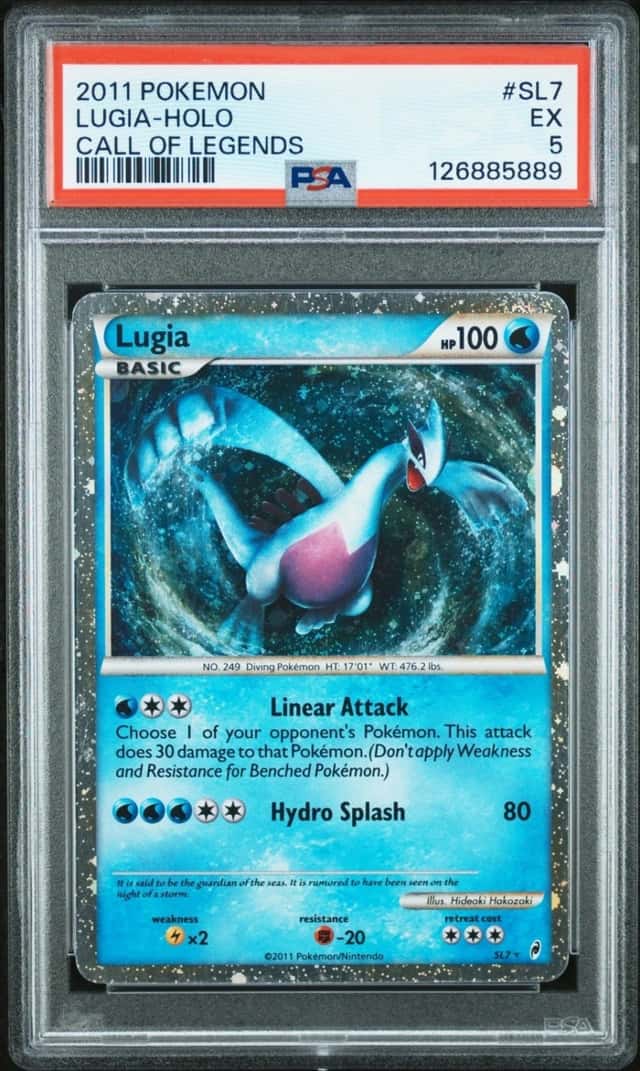 2011 POKEMON LUGIA-HOLO CALL OF LEGENDS #SL7 PSA 5