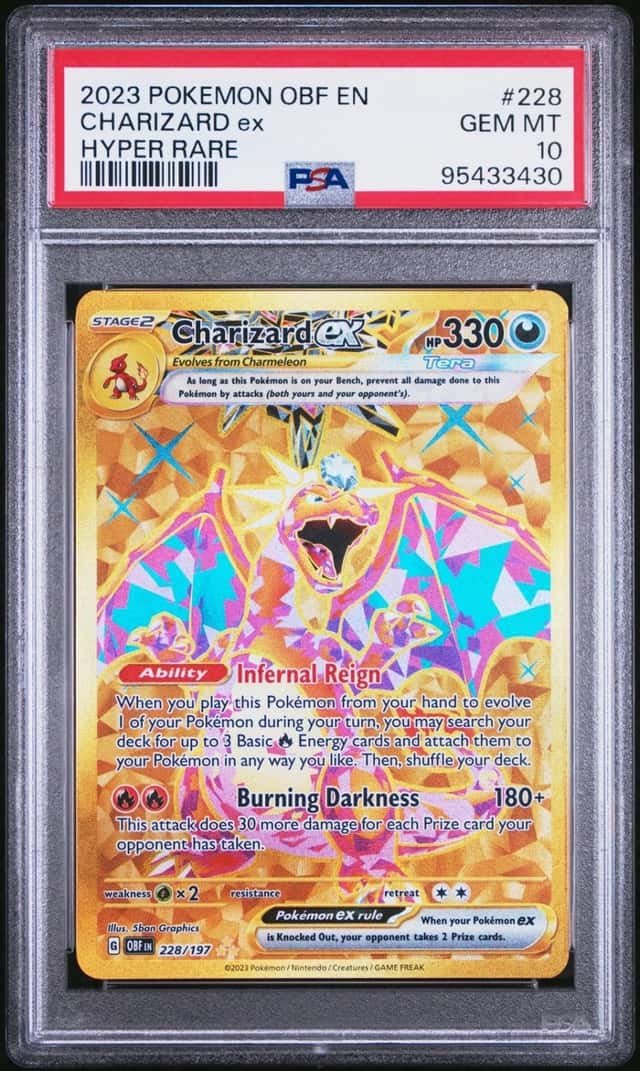 2023 POKEMON OBF EN-OBSIDIAN FLAMES HYPER RARE #228 CHARIZARD EX PSA 10
