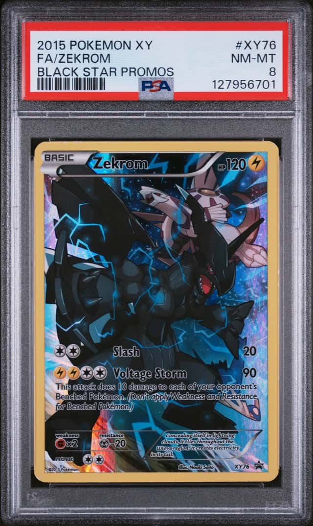 POKEMON ZEKROM 2015 XY BLACK STAR PROMOS #XY76 FA PSA 8