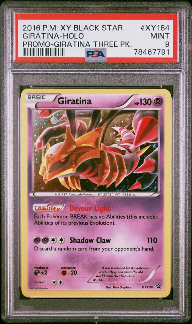 2016 Pokemon TCG English Giratina Black Star Promo #XY184 Holo PSA 9 WC53