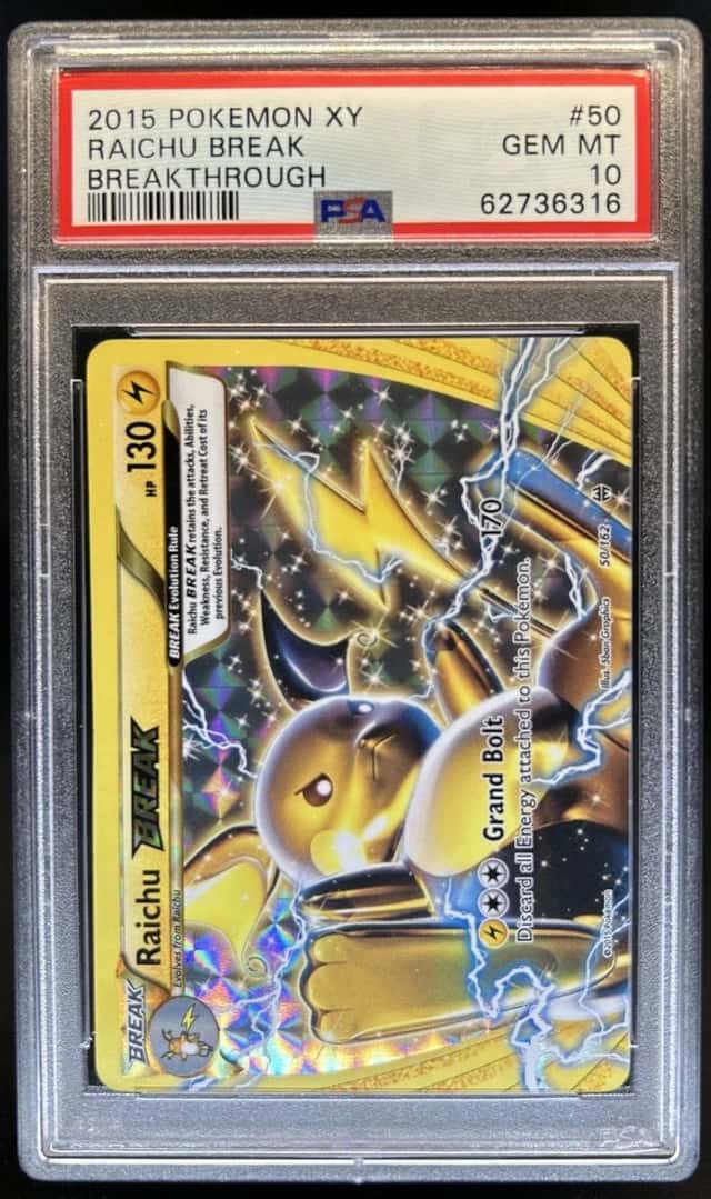 2015 Pokemon XY BREAKthrough Raichu #50/162 PSA 10 GEM MINT
