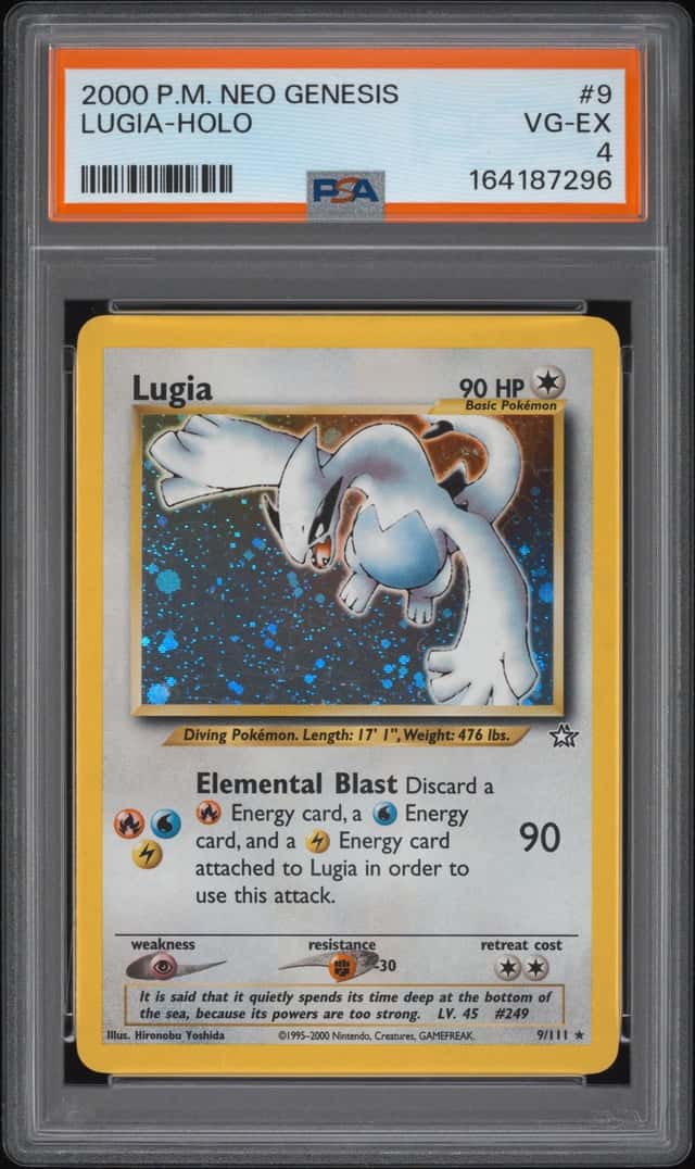 2000 POKEMON NEO GENESIS #9 LUGIA-HOLO PSA 4