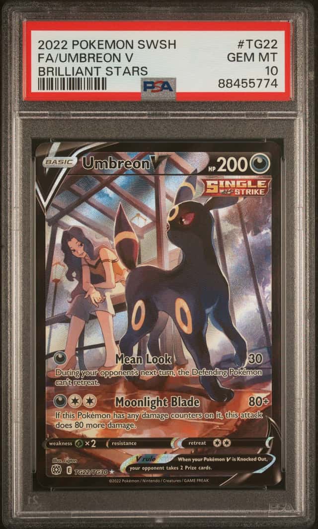 Pokemon 2022 Umbreon V TG22/TG30 Full Art Brilliant Stars GEM MINT PSA 10