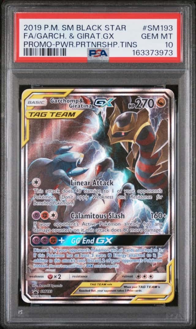 Pokemon Garchomp & Giratina Gx Promo SM193 Power Partnership Tins PSA 10