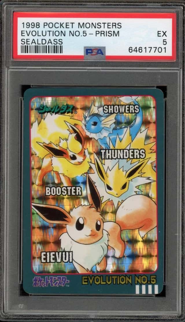 Unknown Evolution No.5 Prism Pocket Monsters Sealdass Series 4 PSA 5