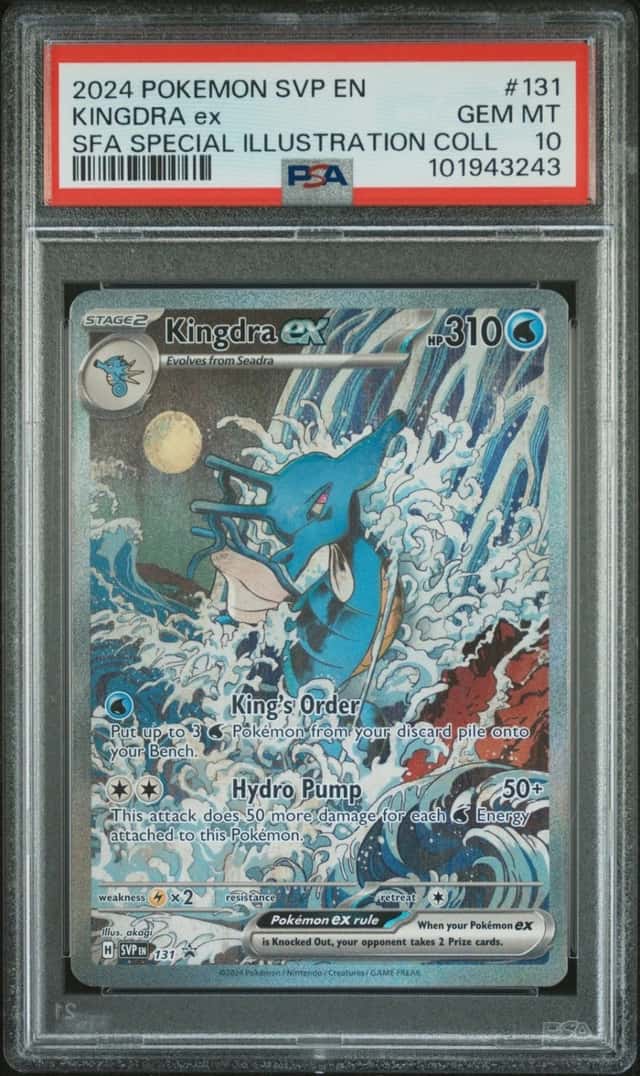 Pokemon Kingdra EX Sv Promo 131 Shrouded Fable Special Illustration Coll. PSA 10