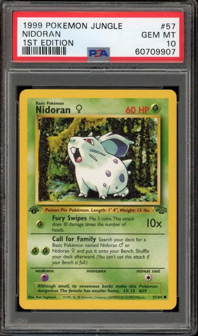 Pokemon Nidoran Jungle 57/64 1st Edition PSA 10 Gem Mint