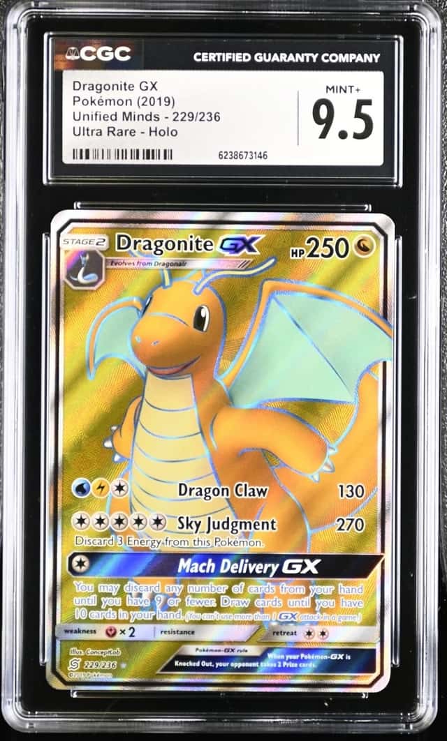 Pokemon Dragonite Gx Unified Minds 229/236 Ultra Rare CGC 9.5