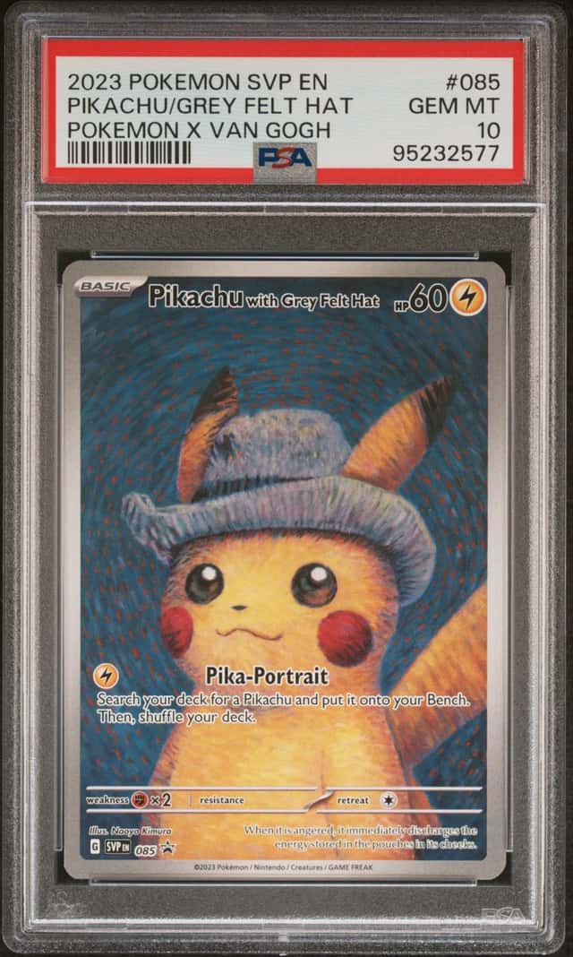 2023 Pokemon SVP EN Pokemon X Van Gogh #085 Pikachu With Grey Felt Hat PSA 10