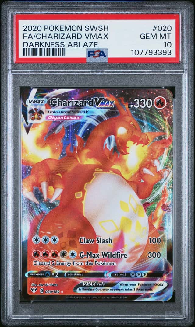 2020 Pokemon Sword & Shield Darkness Ablaze Charizard VMAX #020/189 PSA 10 JD10